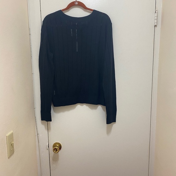 NWT Club Monaco Summer Mesh Chandails Black Sweater - Size Large - Picture 4 of 10